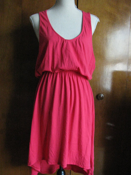 Alternative women's red assymetric pima cotton dress Size XLarge New