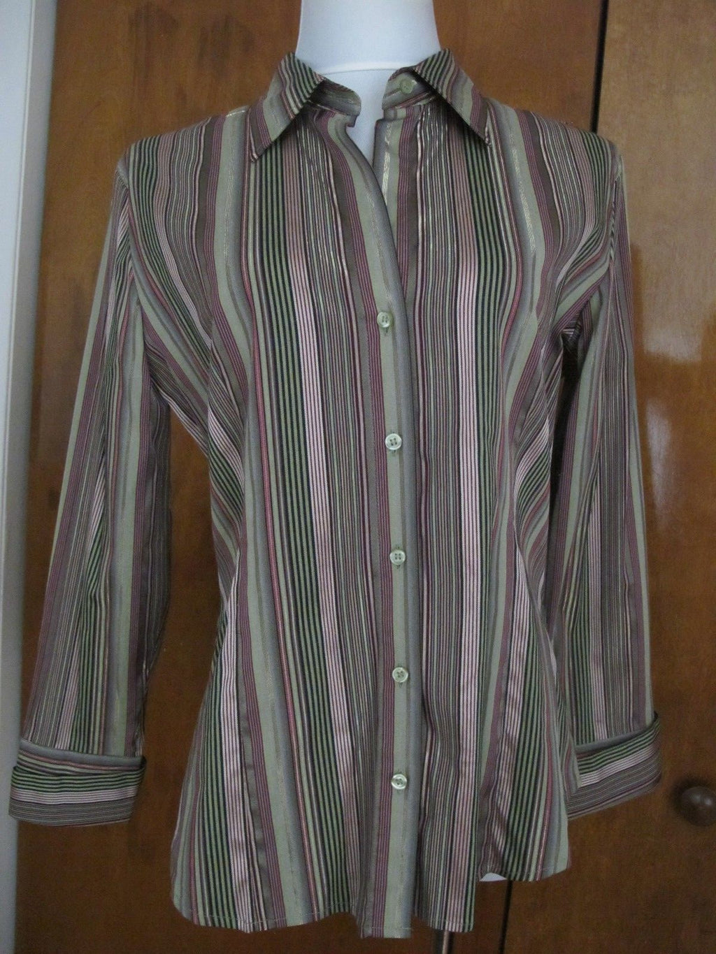 New York &Company women's stylish multi-color striped top size PL