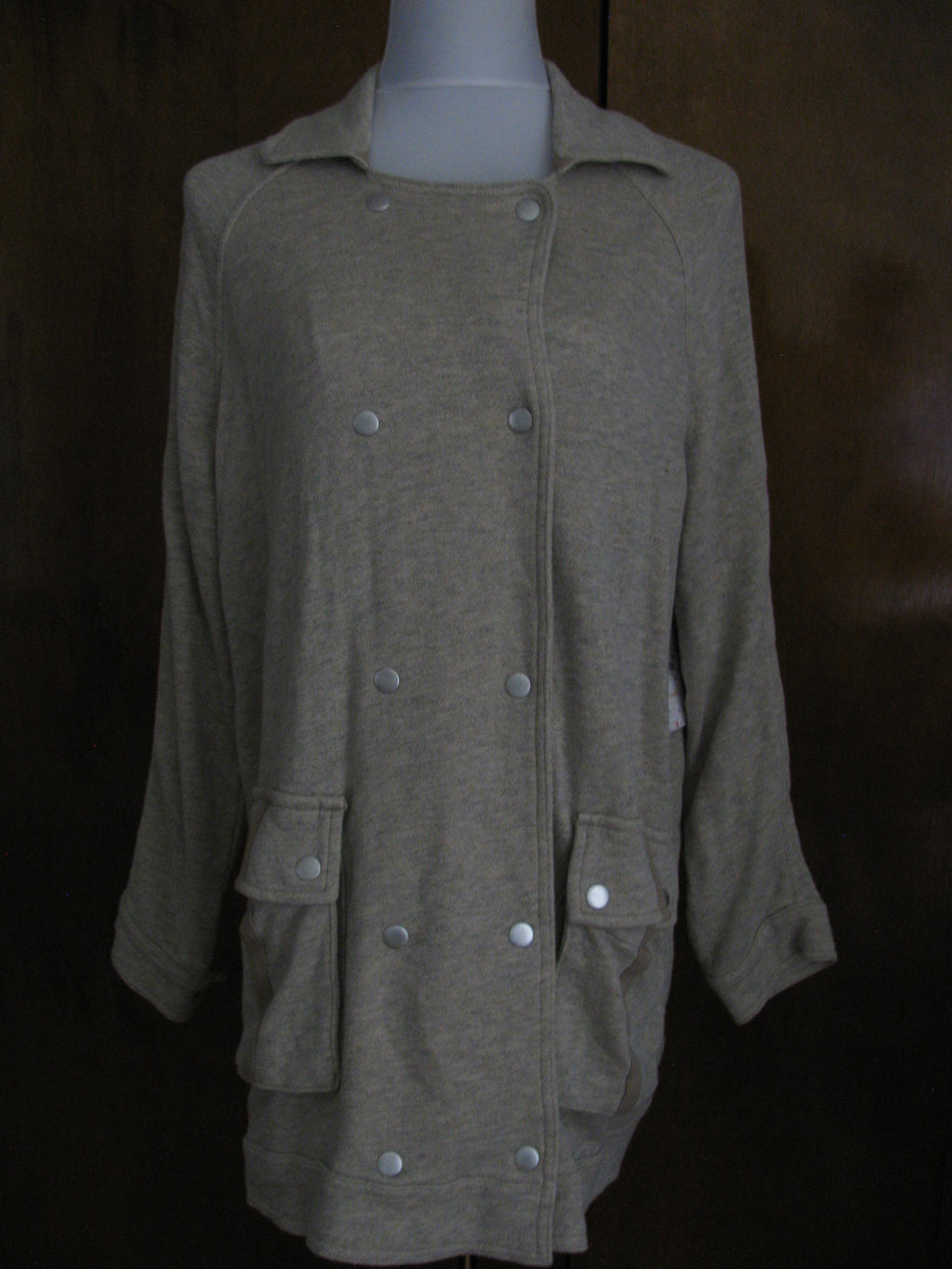 Free People women’s oatmeal lined cardigan size small its Medium New