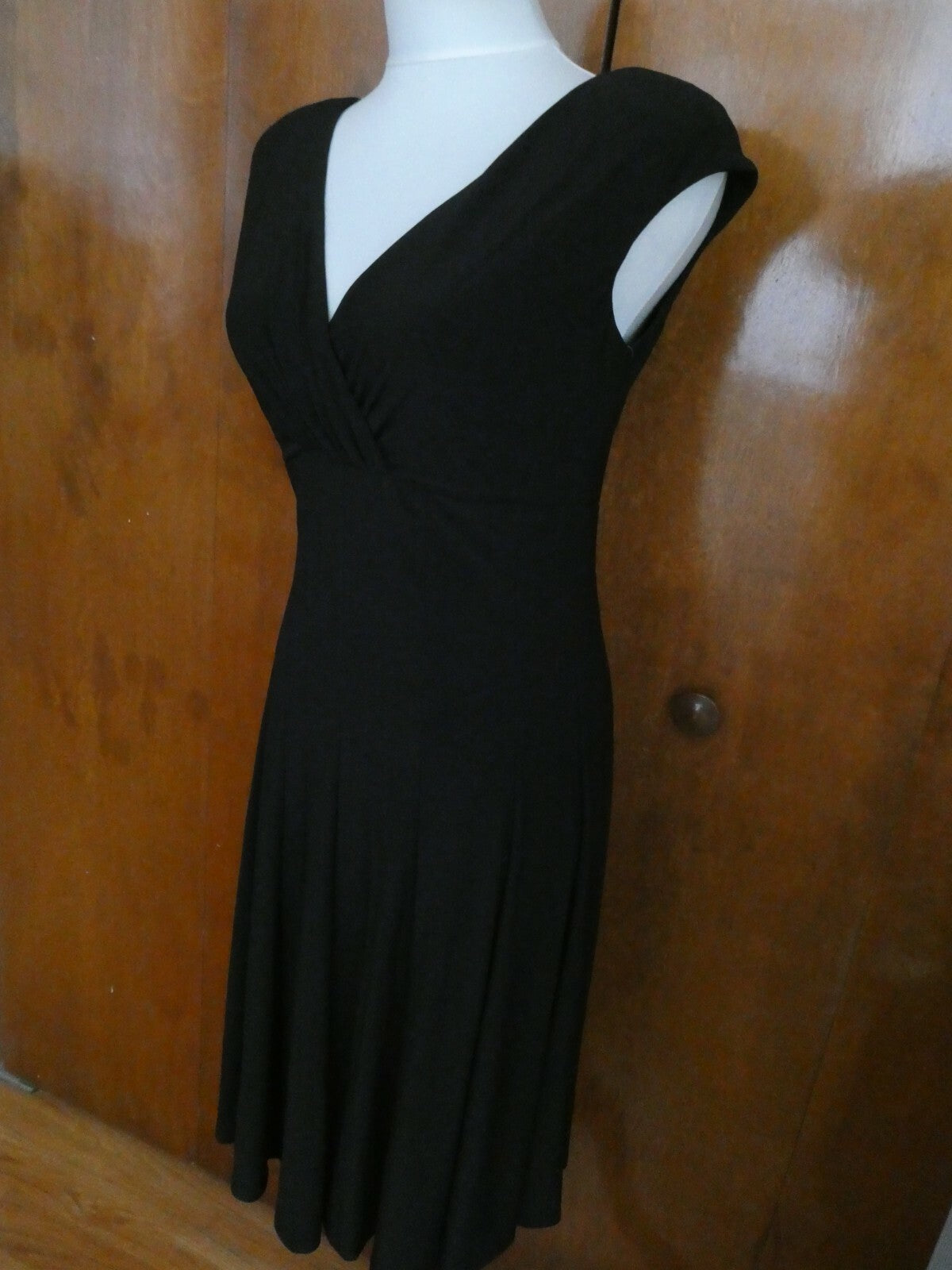 Ralph Lauren Laurel Women's Black Detailed A-line Dress 6