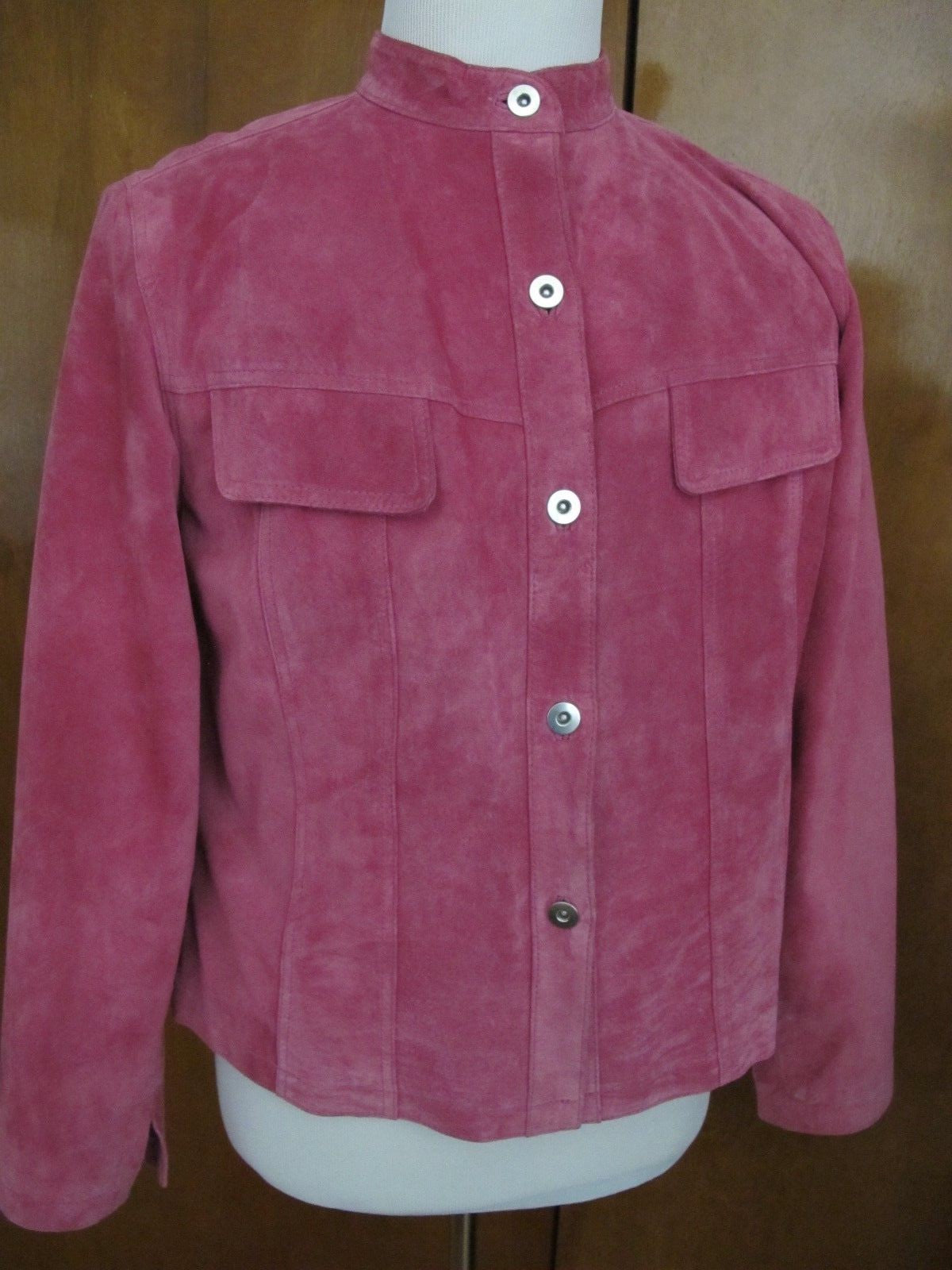 Atelier by B.Thomas jacket pink lined  women's leather  size Large