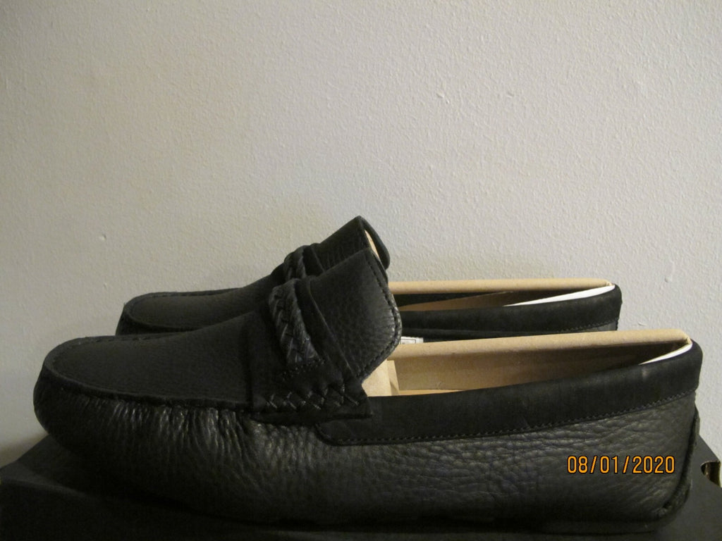 UGG Men's Henrick Leather Braid Black Shoes style 1106810 size 11 2E Wide