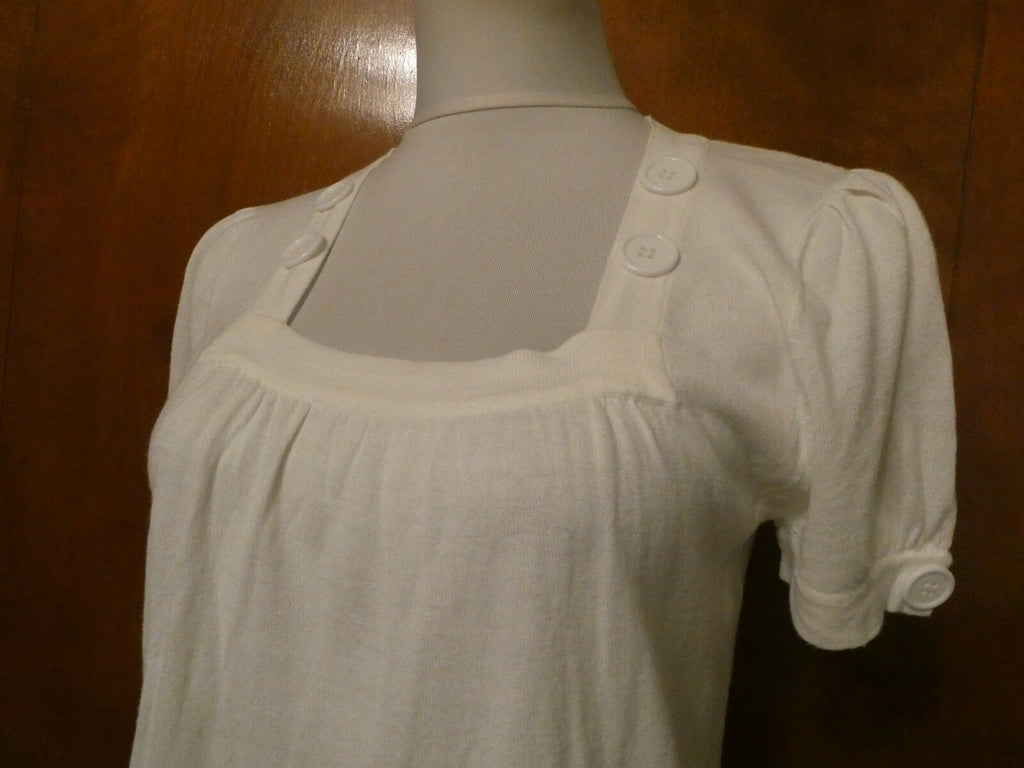 Population POP Women's White Stylish Cotton/Viscose Top Size P/M