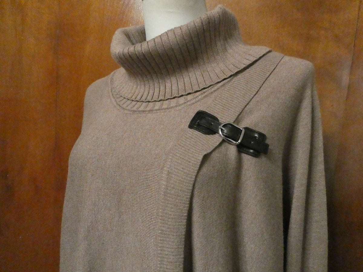 JM Collection Women’s Beige Cowl Neck Long Cardigan Sweater Large