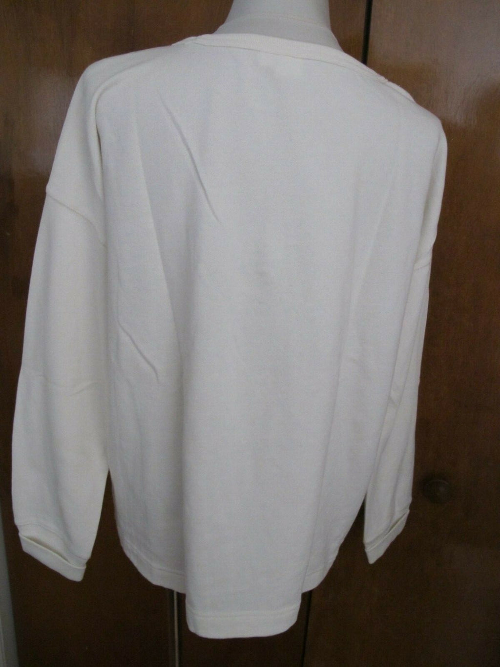 Gap Women's Flannel Cotton Off White Sweater Size Large 