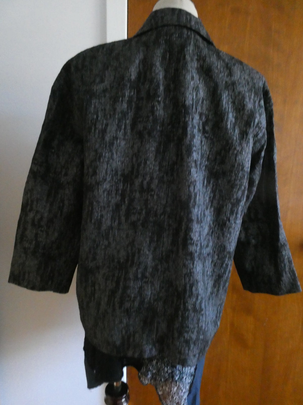 Linea By Louis Dellolio black/gray 4 Button with Pockets Blazer Jacket medium