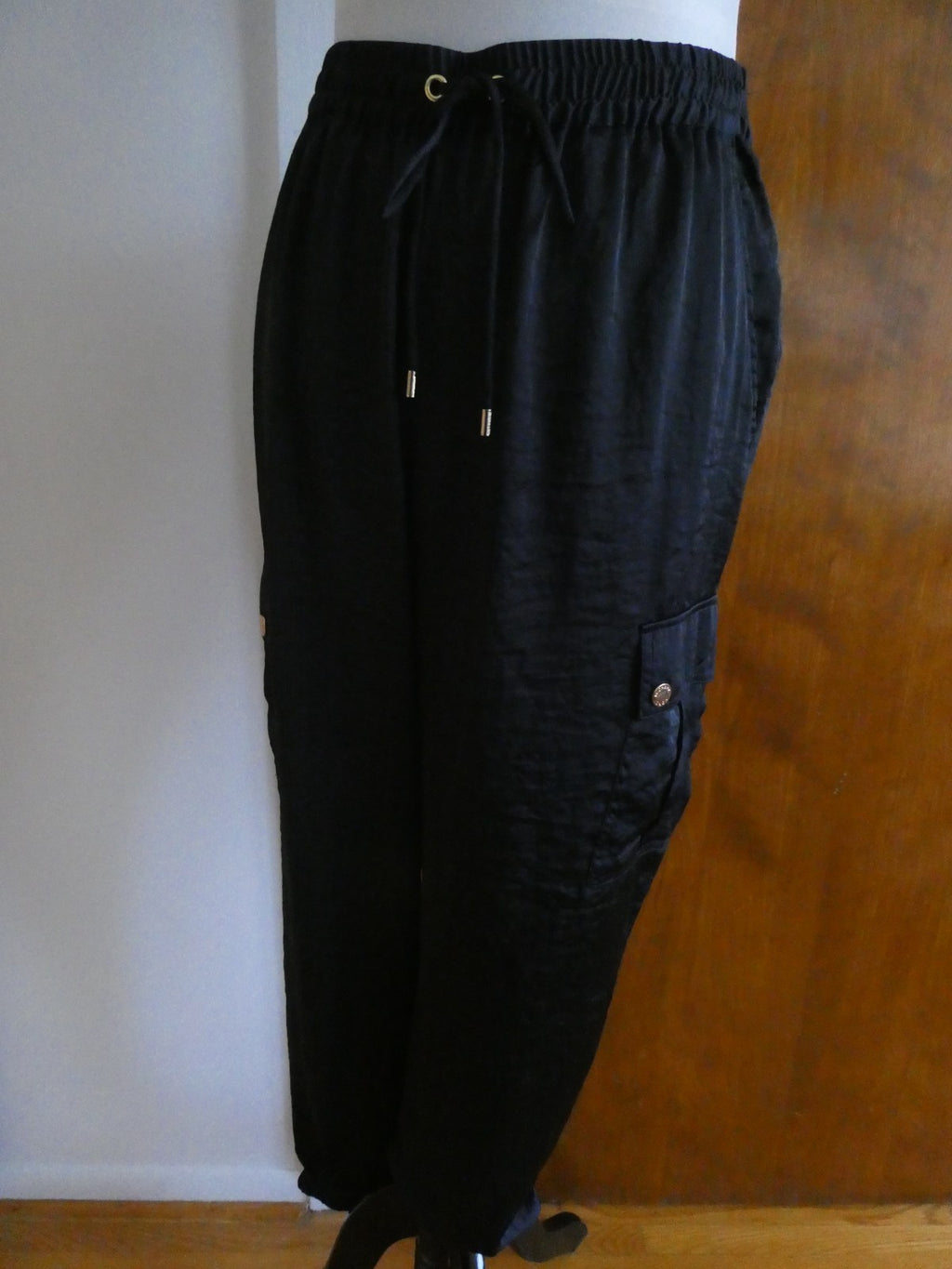 Michael Kors Jogger Pants Women Navy Front Pockets Elastic Waist 12 Bloomingdale