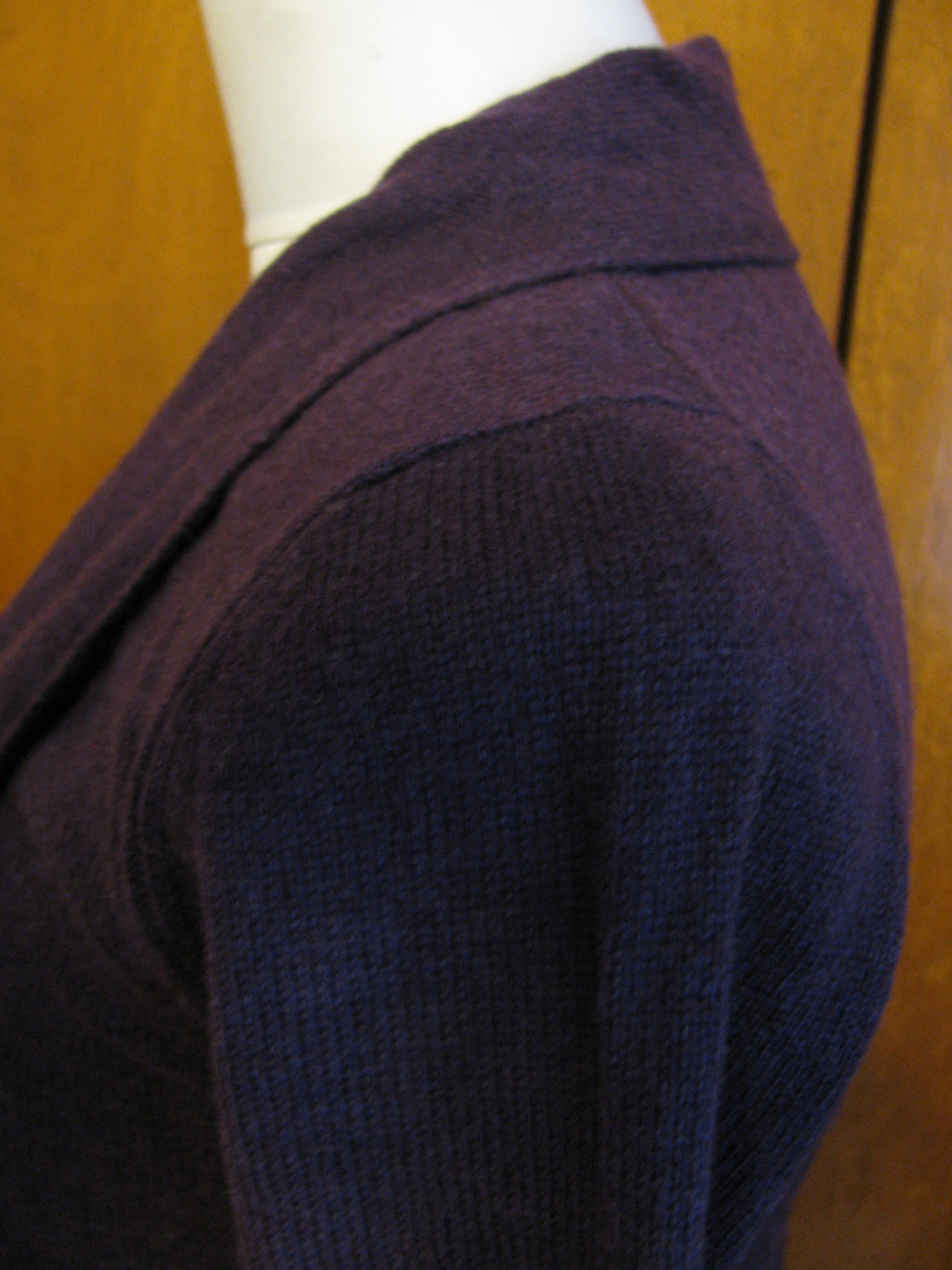 Evelyn women's deep purple 2ply cashmere cardigan size PS NWT