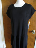 Kensie women’s black detailed crocheted insert dress Large