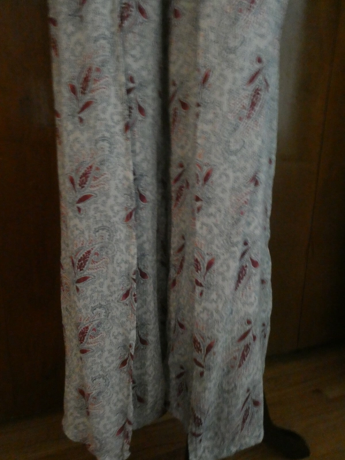 Denim & Supply Women’s Gray Floral Cotton Wide Leg Pants 
