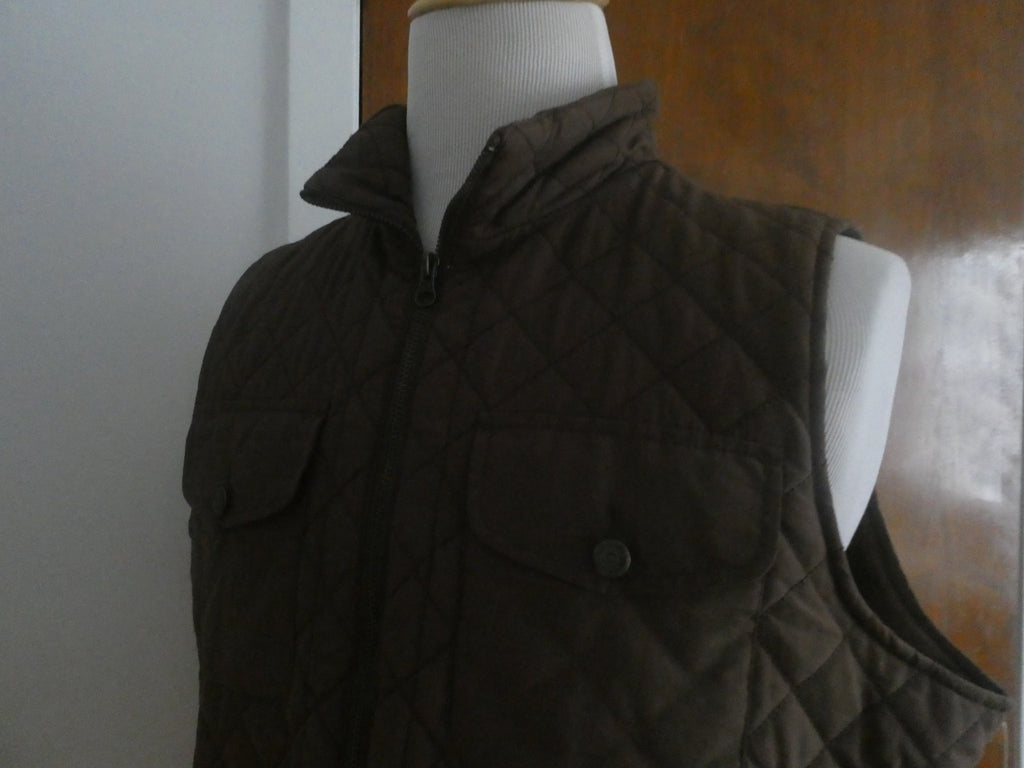 CARIBBEAN JOE Women Hazelnut Brown Vest 70% Cotton Size 1XL $54