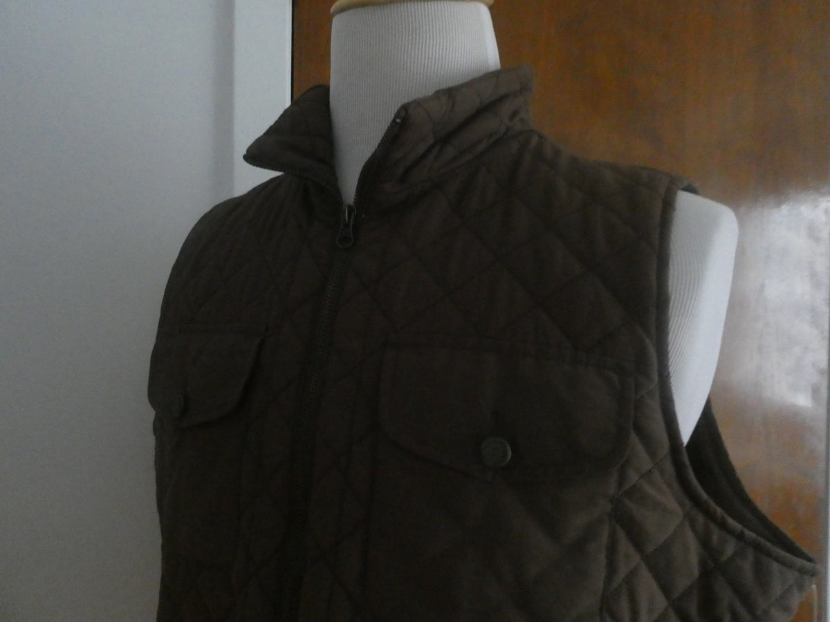 CARIBBEAN JOE Women Hazelnut Brown Vest 70% Cotton Size 1XL $54