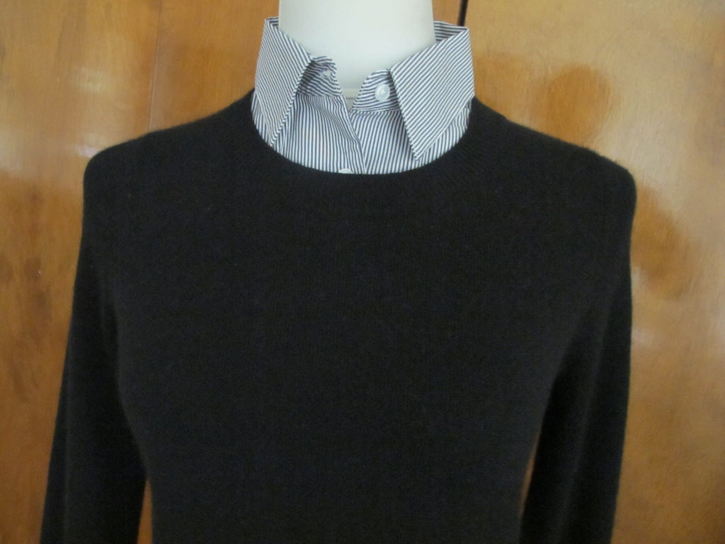 By Bloomingdale's Women’s Black Layered Look Cashmere Sweater Small NWT