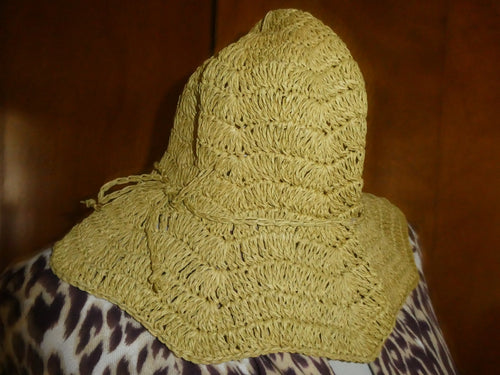 ANN TAYLOR Women’s Beige Paper Straw Packable Hat One Size