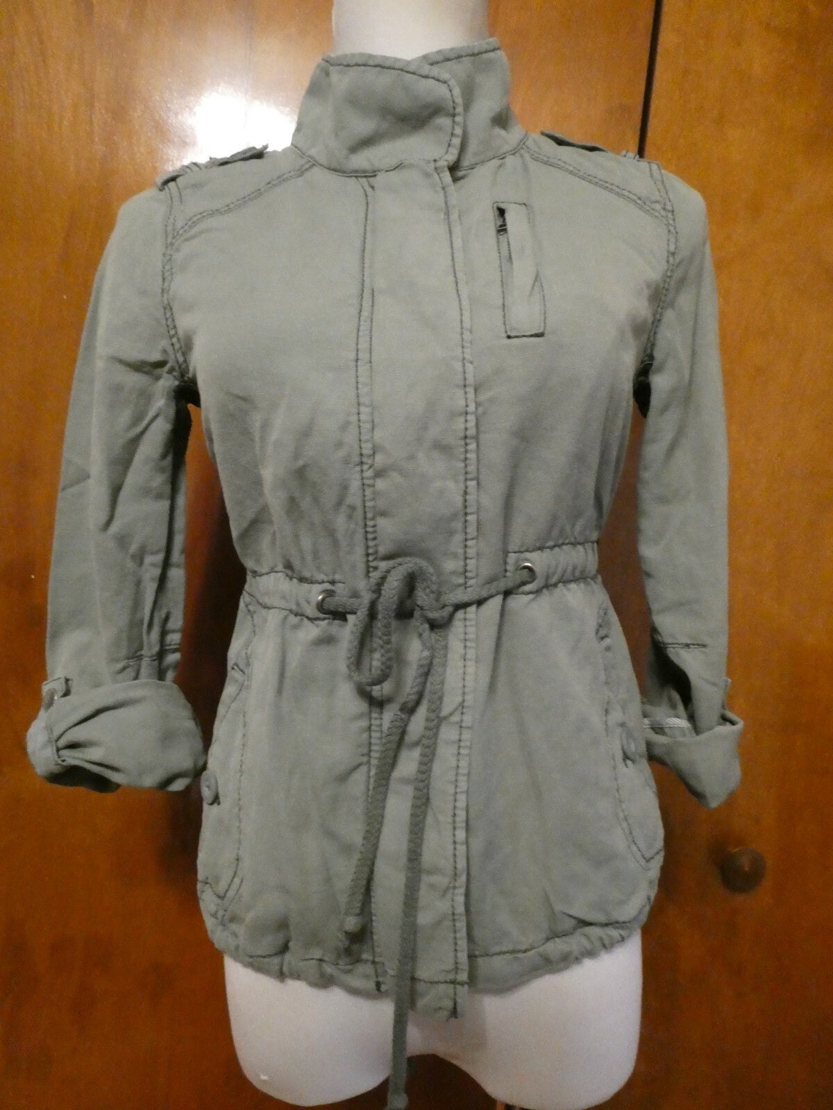 Daughters of the Liberation Anthropologie Women’s Khaki Coat Jacket Small