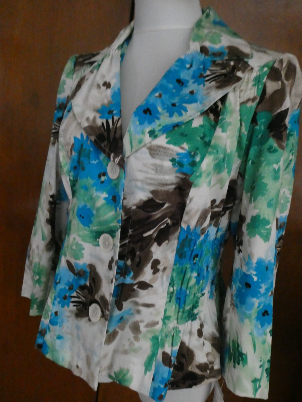Allison Taylor women’s multicolor 3 buttons detailed blazer jacket size Large