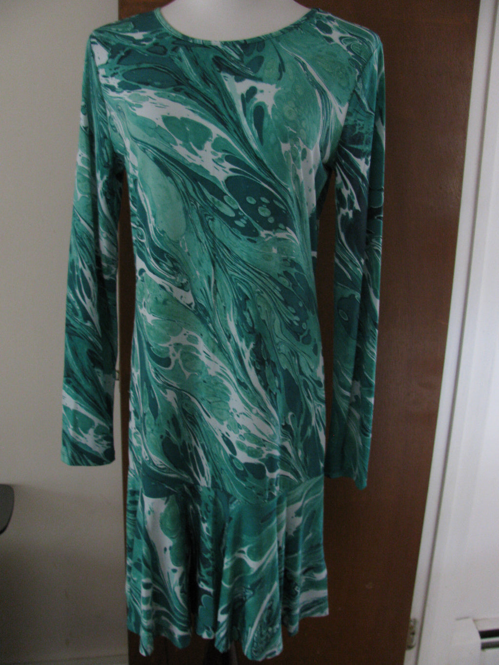 Michael Kors Women's Pepper Green Flare Hem Dress new