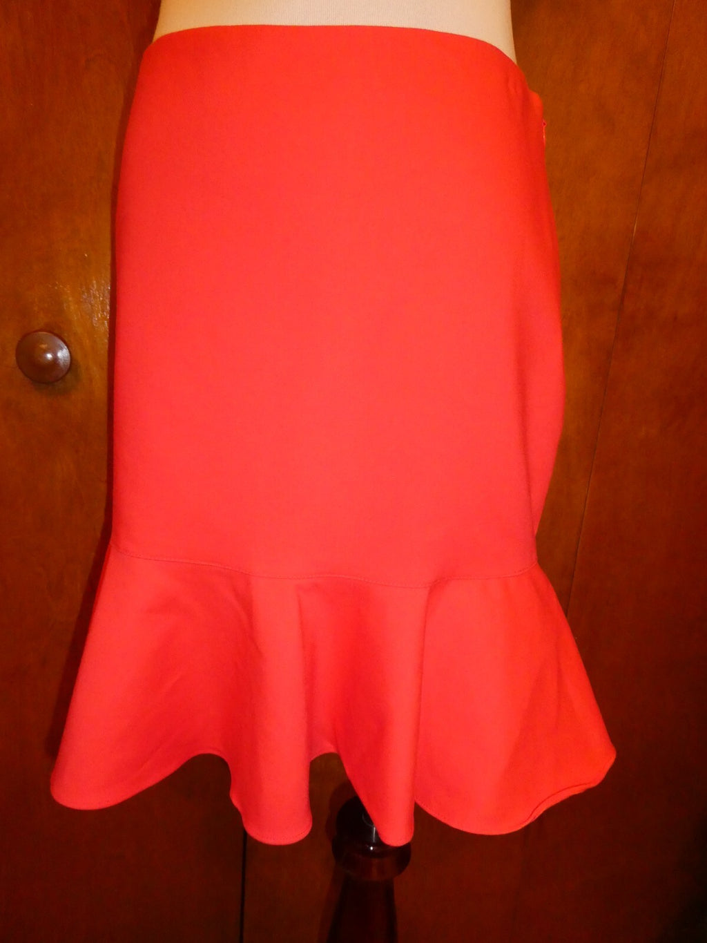 POLO Ralph Lauren Women's Cotton/Viscose Neon Coral Lined Mini Skirt Size 4