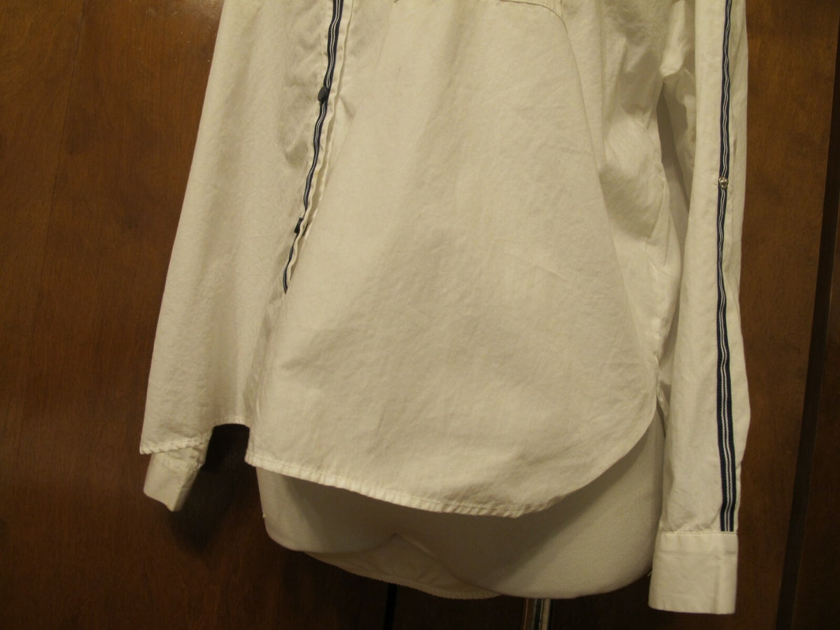 Zara Basic Collection women's white blouse top long sleeves Medium pre owned 