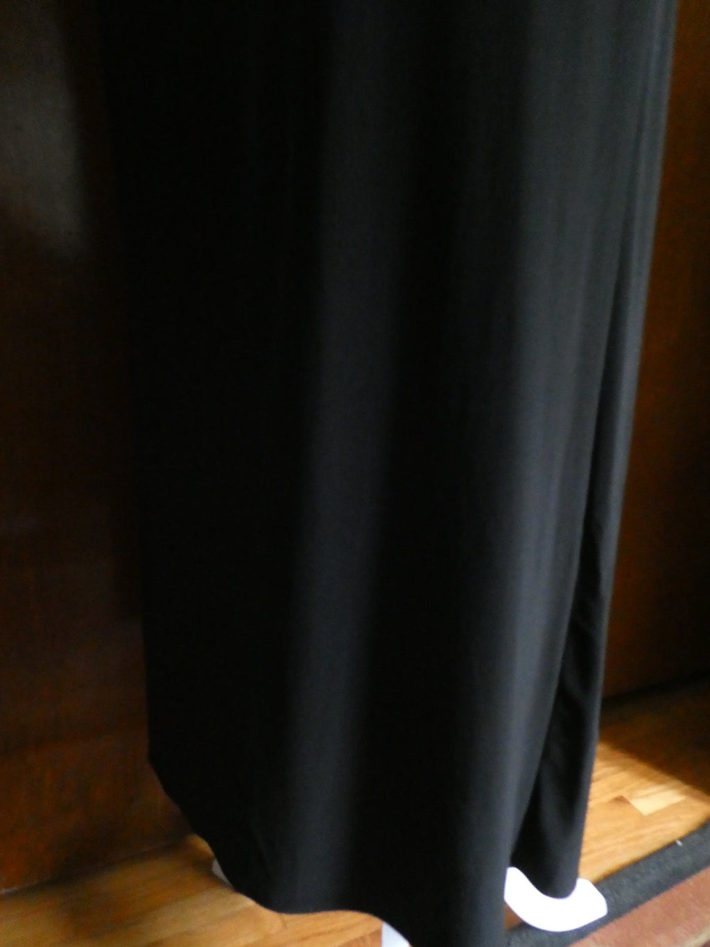 Carole Little Women Black Maxi Skirt Medium Stretch Asymmetrical Hem Pull On