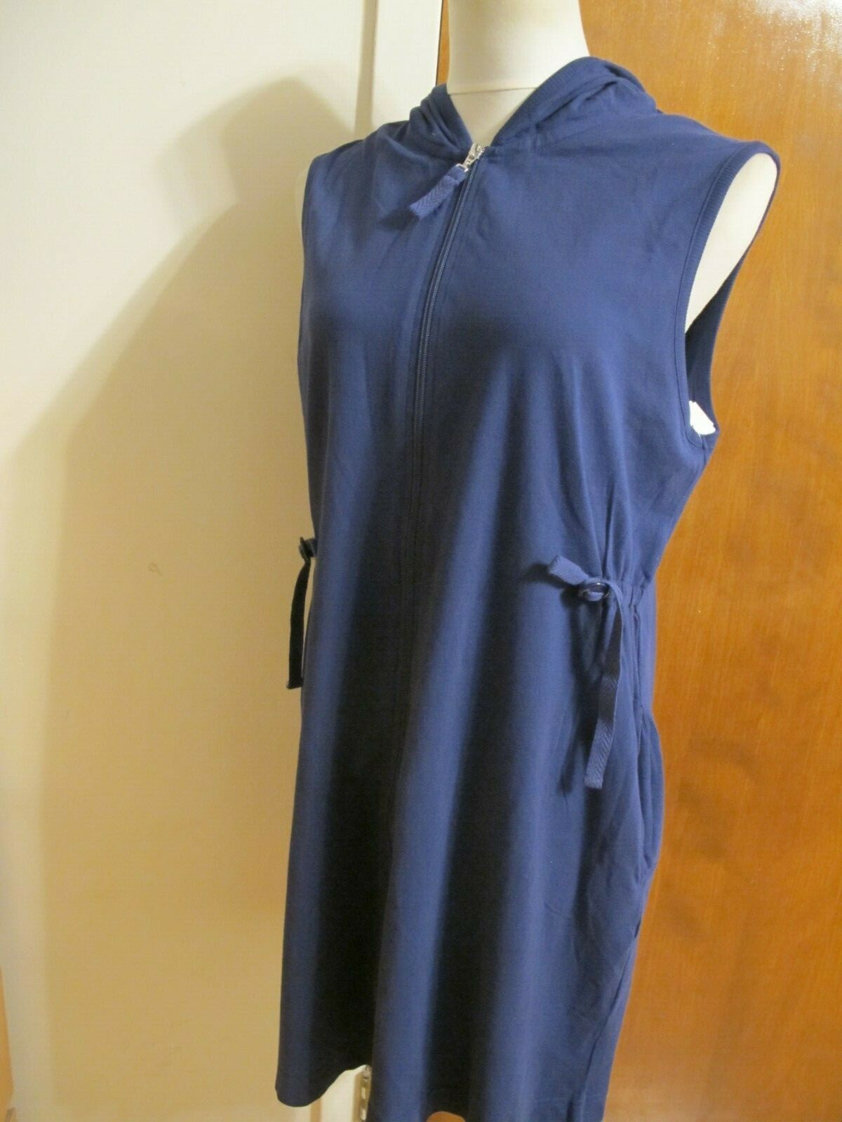 Stan Herman women's navy cotton dress Large
