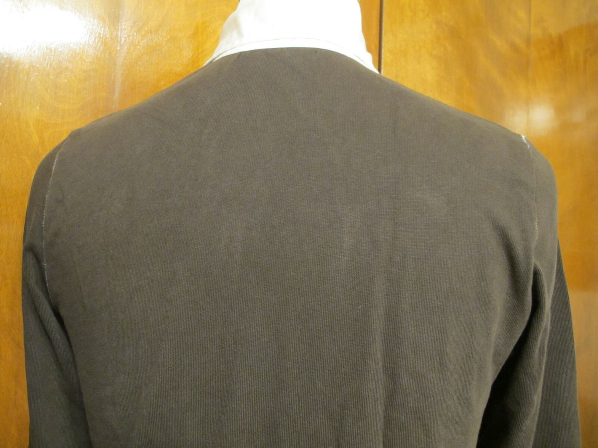 Alternative men's cotton collared brown sweater size small