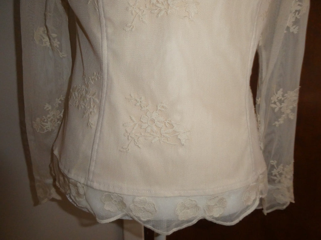 Women's tea stain embroidered lined evening top PL from Macys