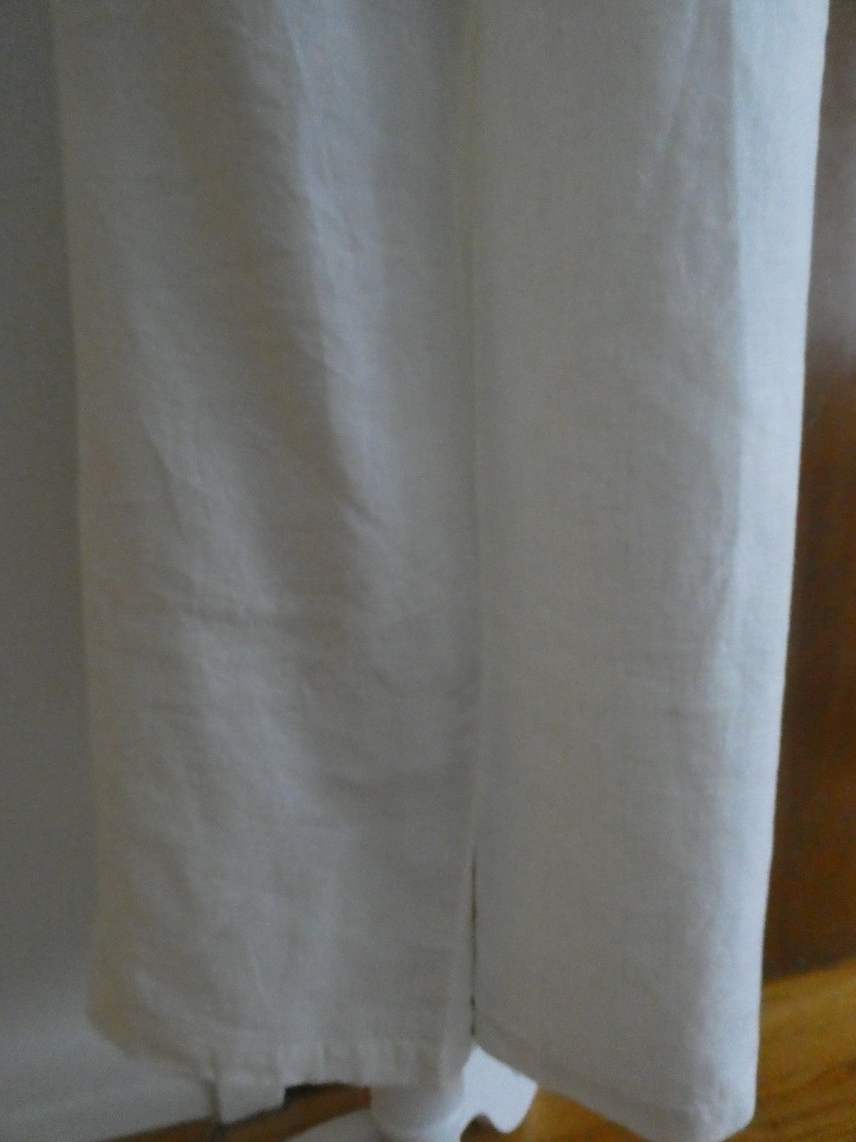 M Collection 100% Linen Pants Women Size 14 White Wide Leg Fully Lined NWT