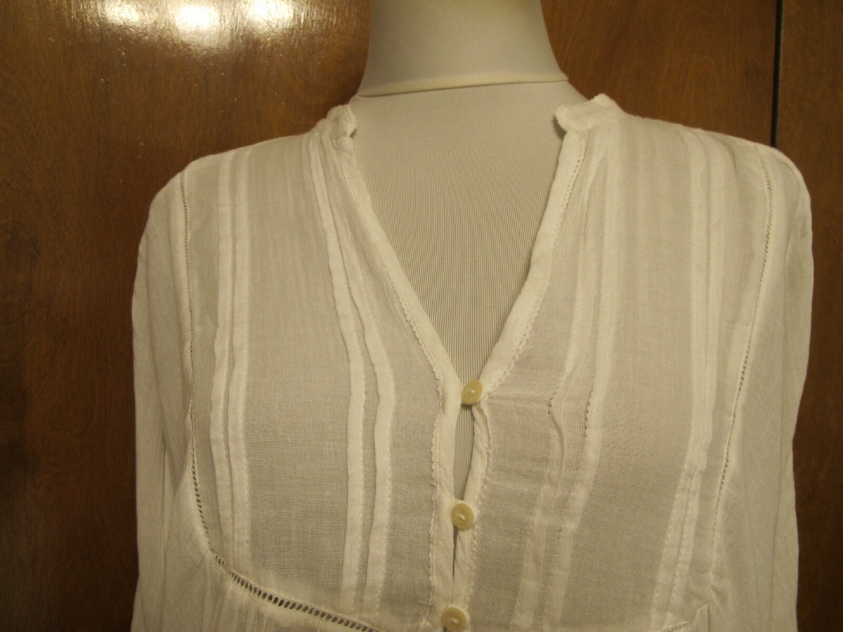 Denim & Supply women's off white long sleeves soft cotton top M, L, XL