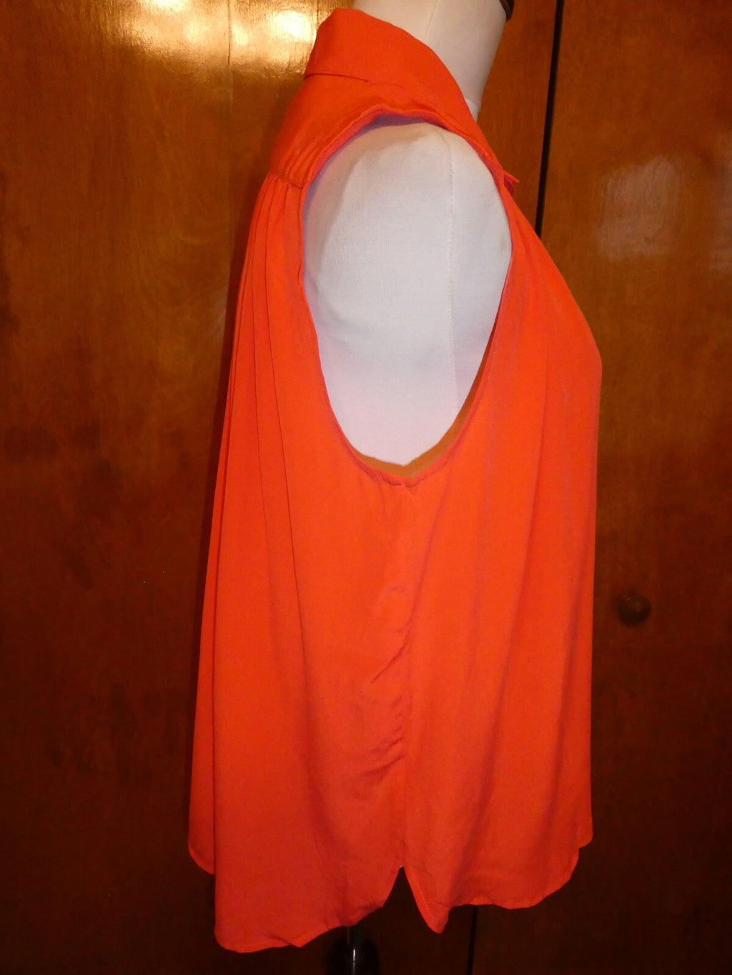 Anthropologie Orange Maeve Women's 100% Silk Blouse Size S, L