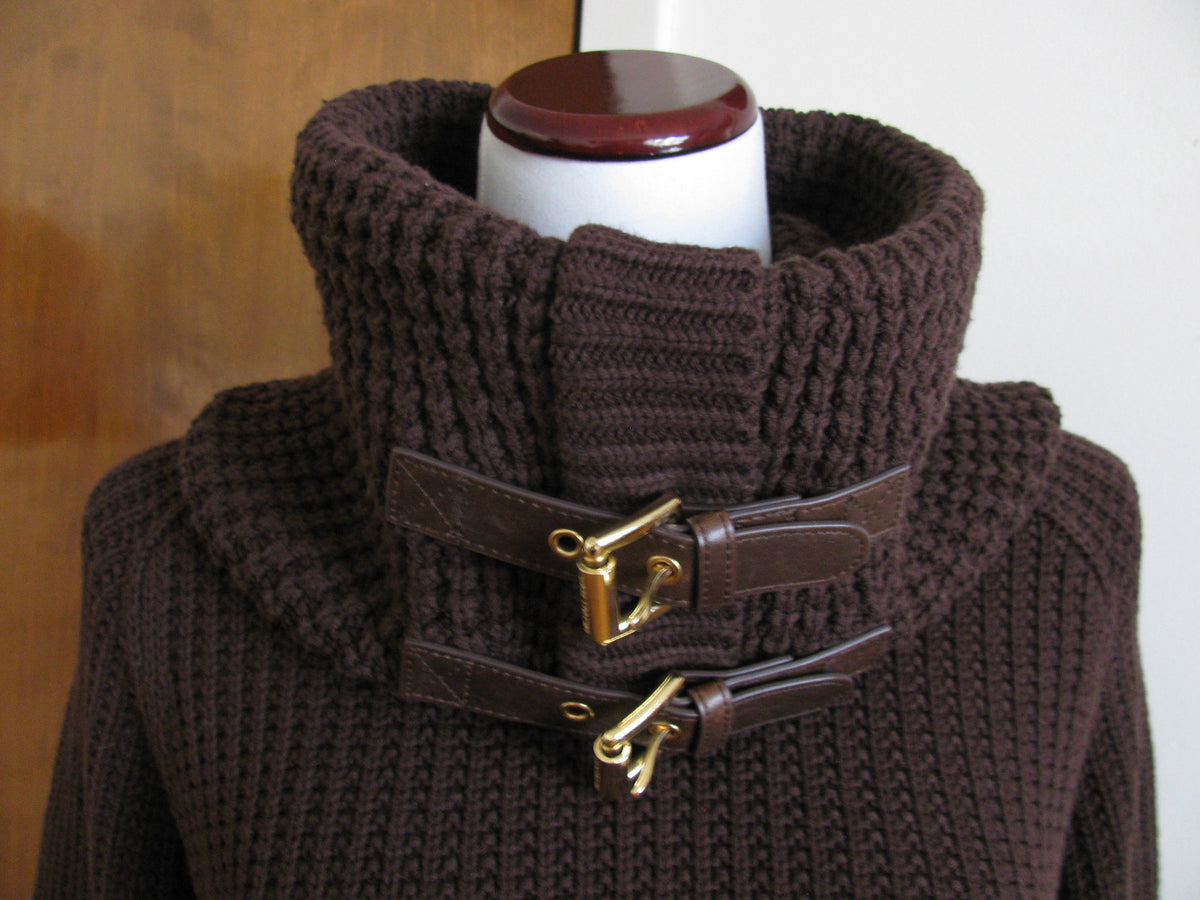 Michael Kors Women’s Brown Detachable Cowlneck Sweater New