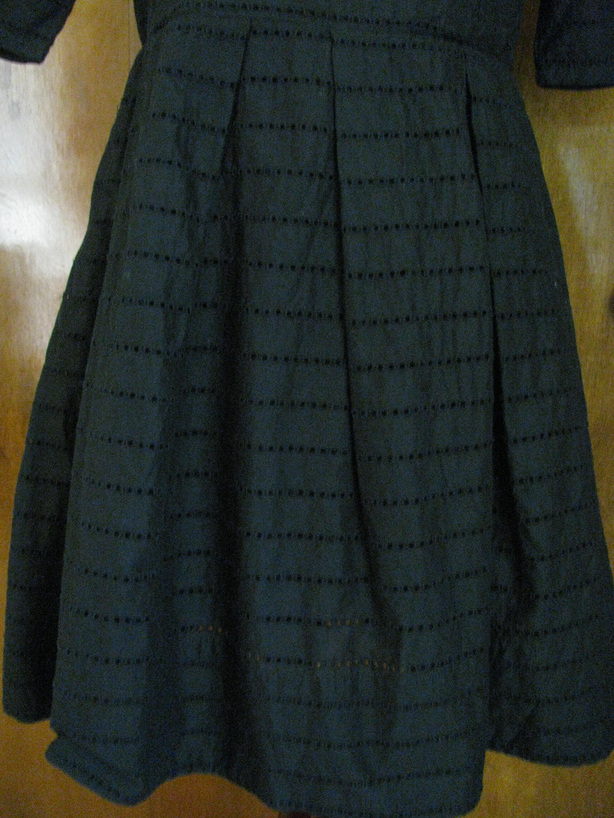Gap women's black pleated cotton dress 