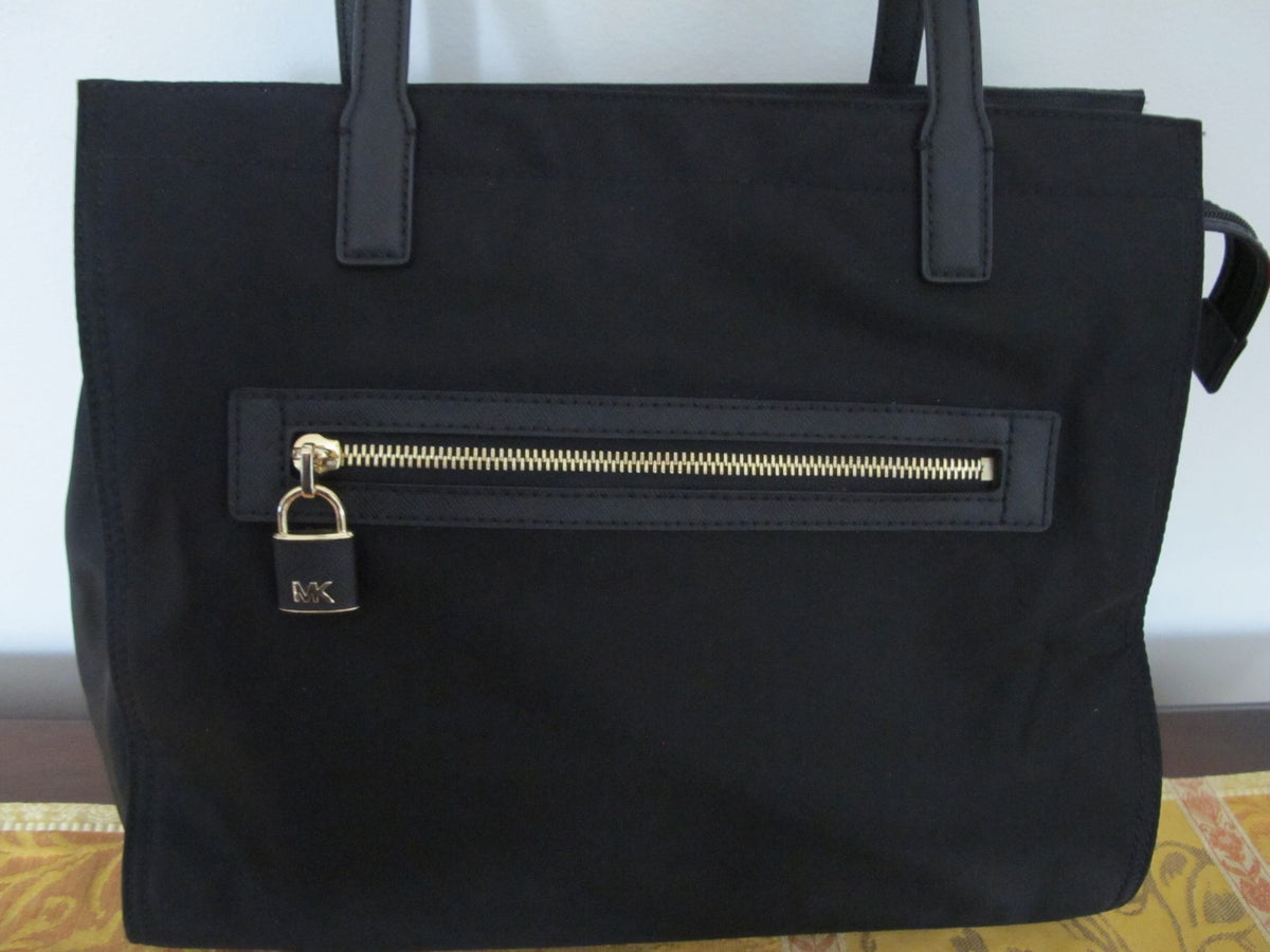 MICHAEL KORS Women's Black Large Nylon Handbag Tote 