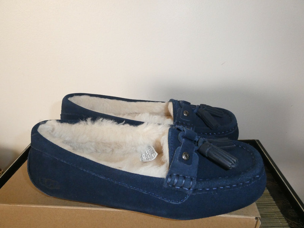 UGG Litney Women’s Suede Navy Slipper For Outdoor/Indoor Use US 5 Style# 1116030