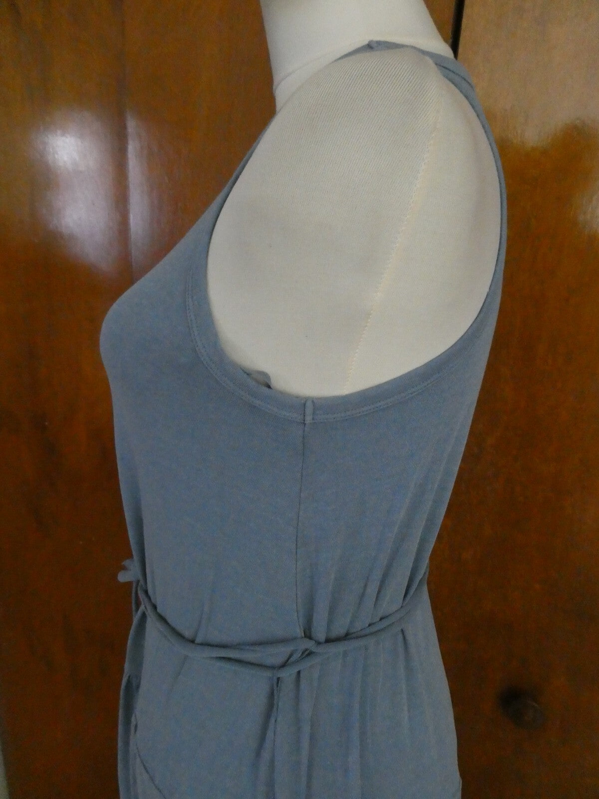 Gap Women's Gray Summer Cotton Blend Sleeveless Long Dress New