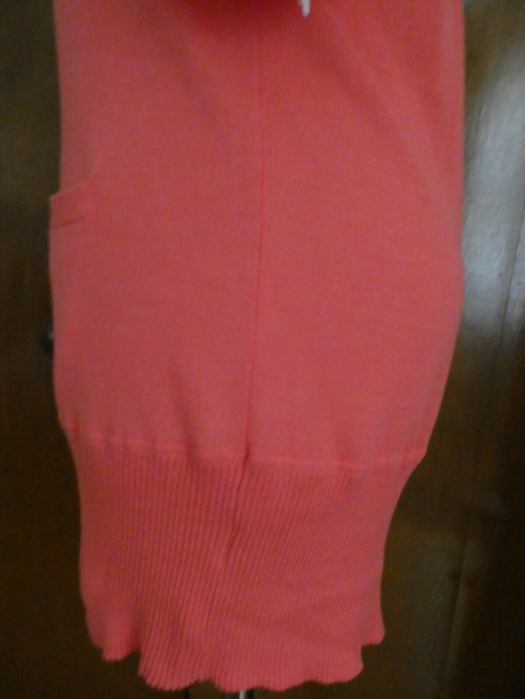 Smitten Women's Orange Sherbet Soft Cotton Detailed Tunic Long Top Size Medium 