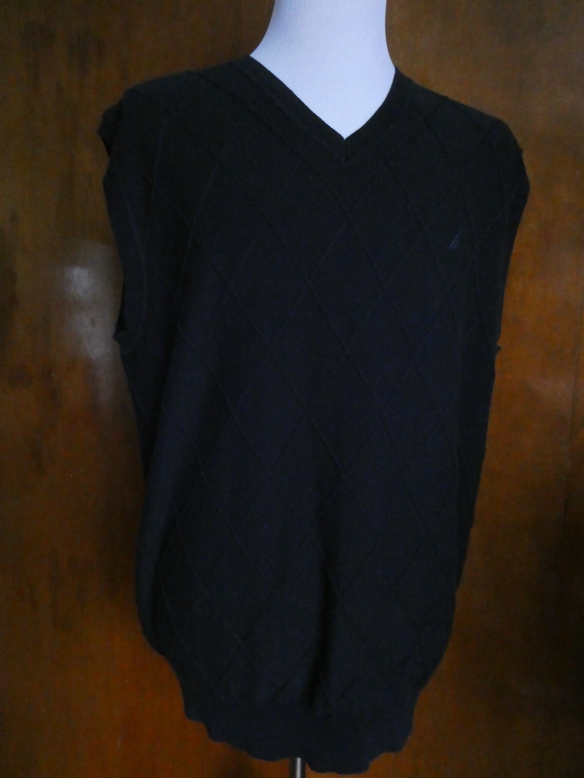 Nautica Men’s Soft Cotton V-neck Pullover Sweater Vest Navy XXL