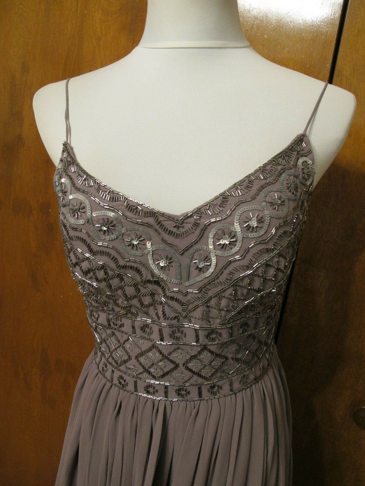 Anthropologie BHLDN Bristol Formal Dusty Purple Prom Graduation Dress 6 (fits 4)
