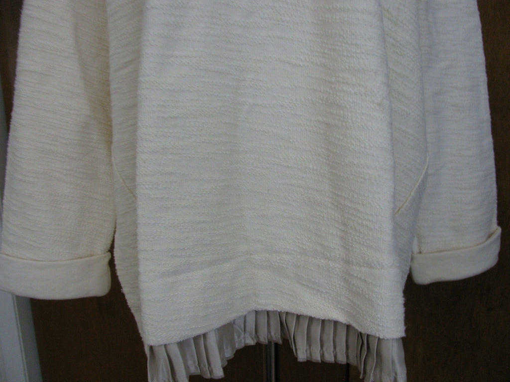 Anthropologie undiscovered eye womens ivory sweater M