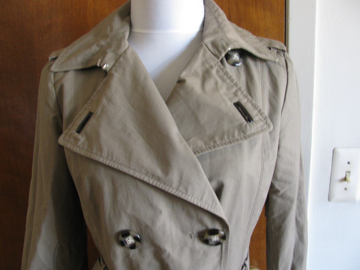 Laundry By Shelli Segal women's oatmeal stylish lined coat size Small NWT