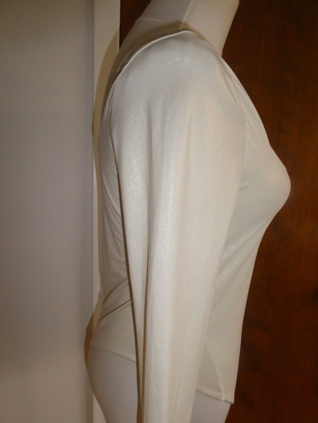 Lululemon Bodysuit Wundermost Nulu Long Sleeve Gray Soft with Subtle Shine Large