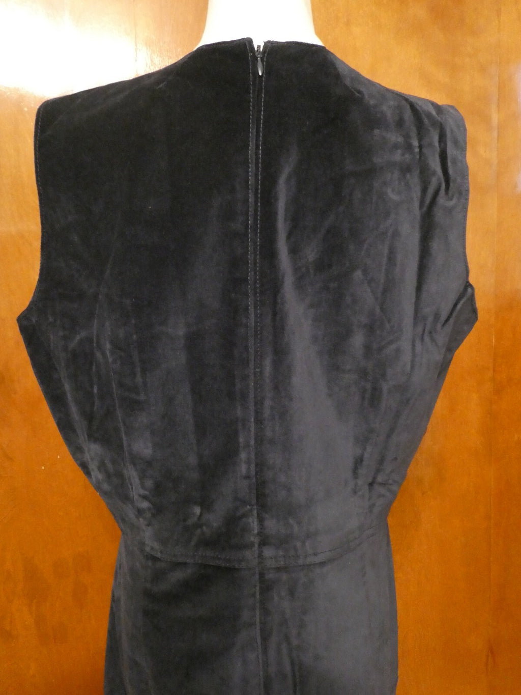 Gap Women’s Black Velour Sleeveless Side Pockets Lined Dress Size 20