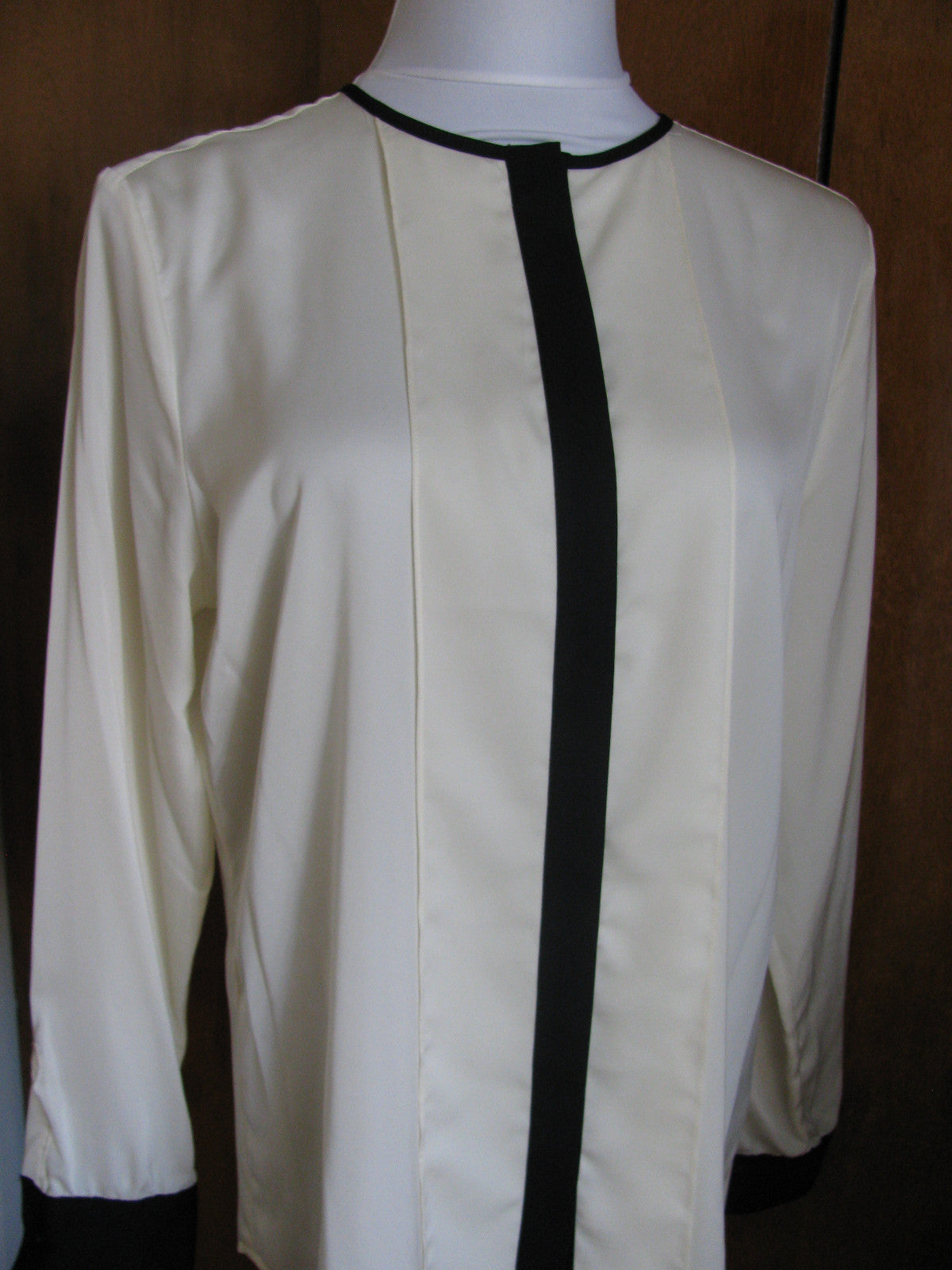 Ralph Lauren women's cream black detailed top New