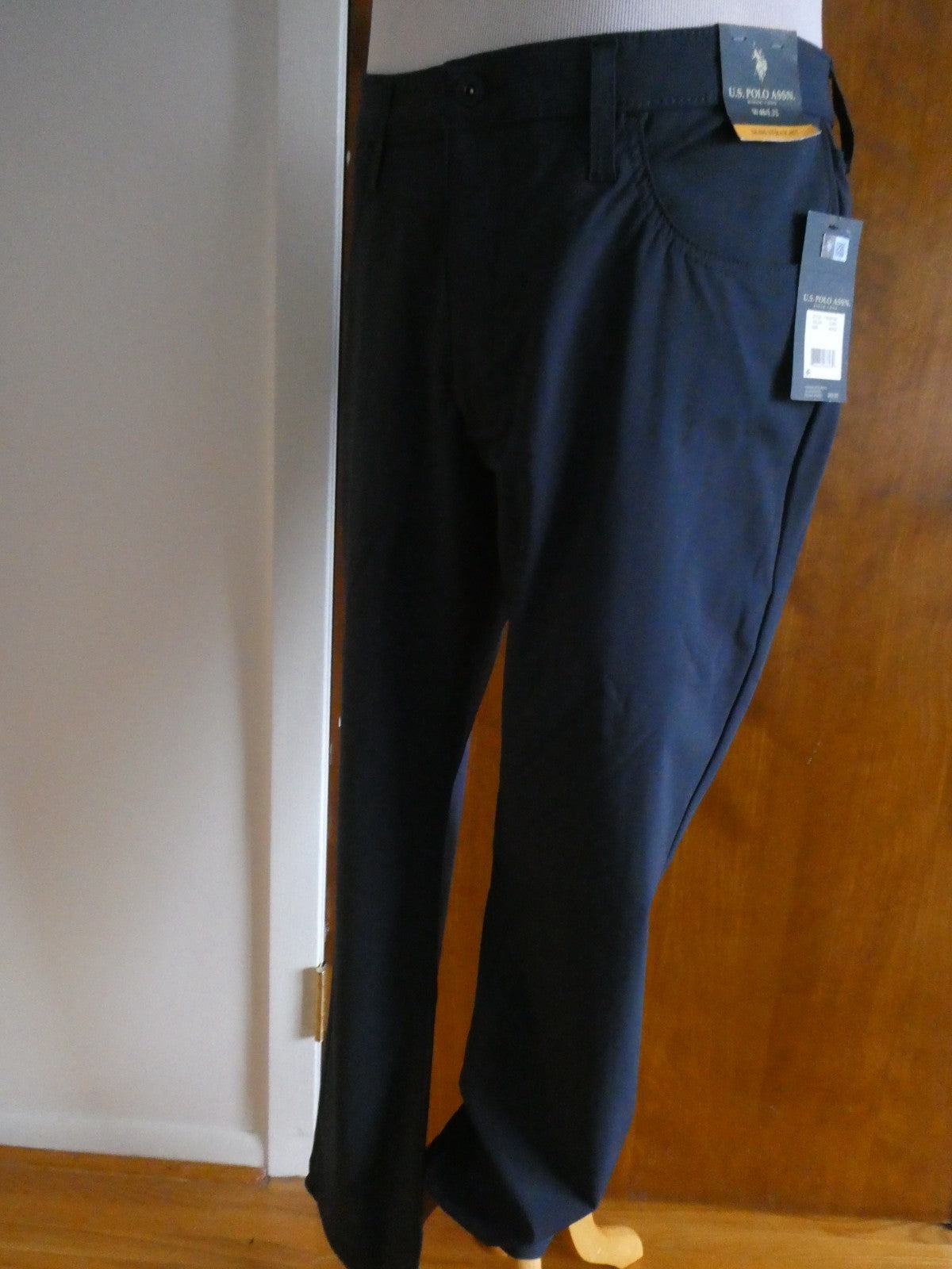 U.S. Polo Assn Men Slim Straight Active Stretch Pants 40x32 Navy CUNV 11D391NA