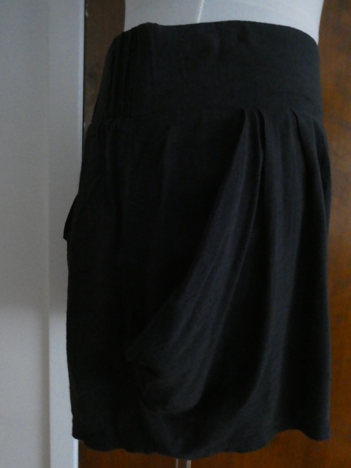 Free People Women Black Oversized Pocket Shorts Large Boho Lounge Pull On NWT