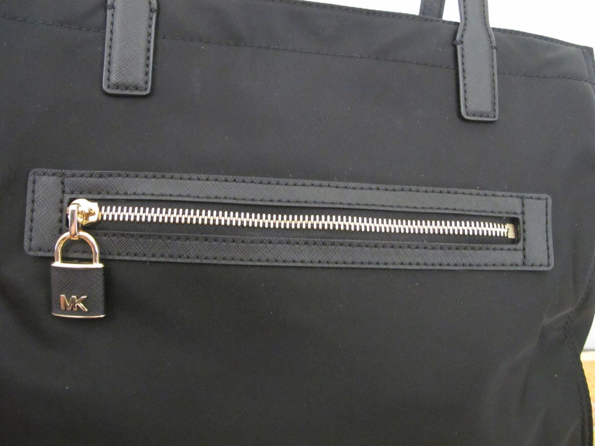 MICHAEL KORS Women's Black Large Nylon Handbag Tote 