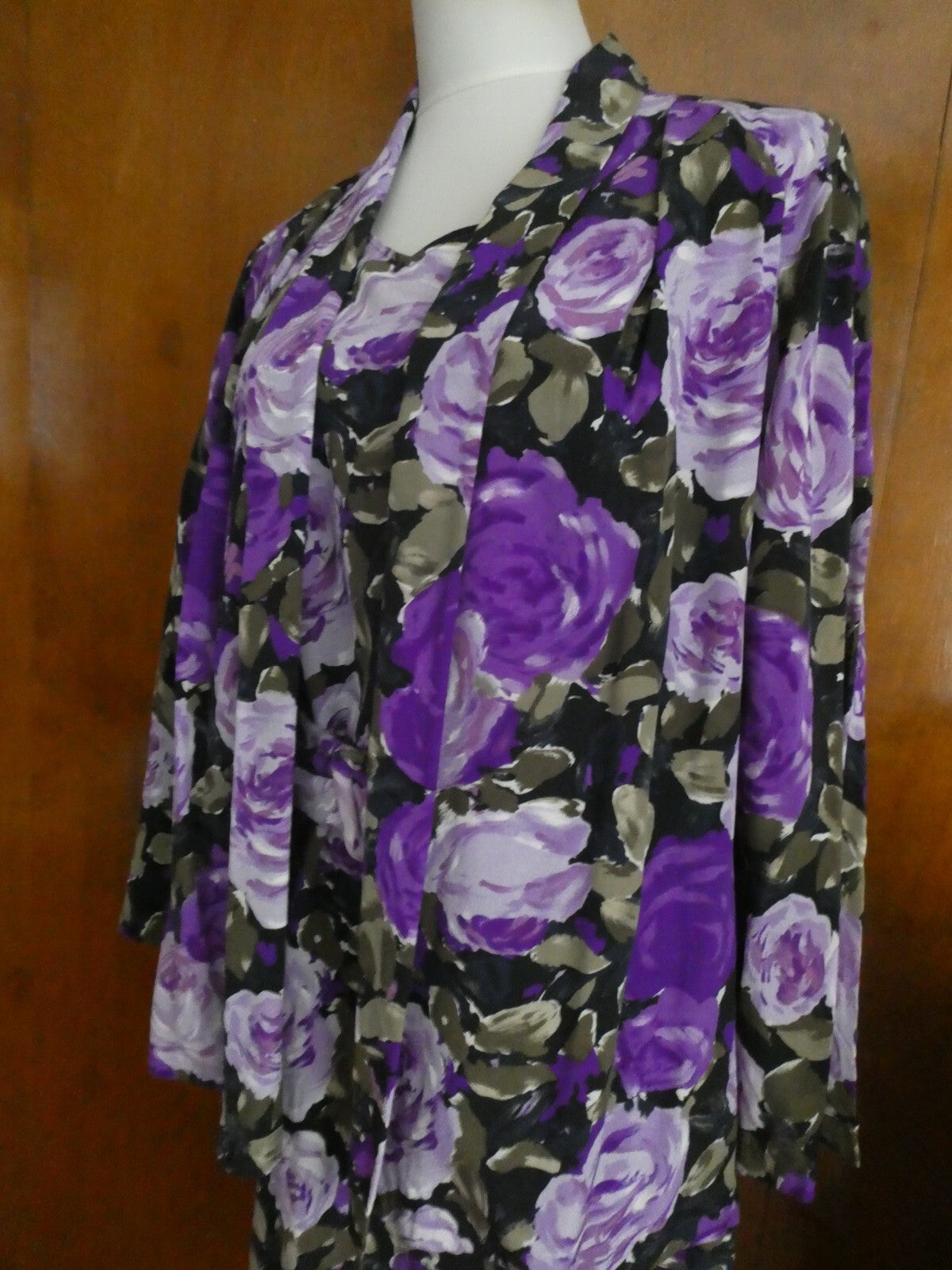 Pura Seta Persona Suits Dress 2 pc Multicolor Dress with Jacket Italy Large USA