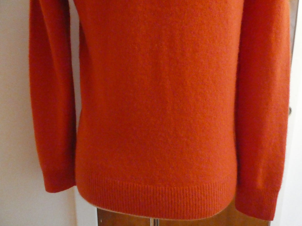 Bloomingdale's Cashmere Turtleneck Sweater Burnt Orange Women's Size S NWT $188