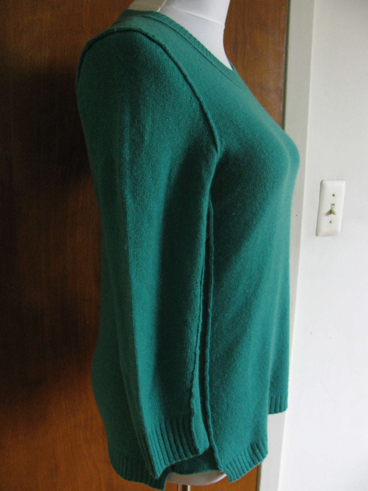 Aqua Women’s Green Fern Cashmere Detailed Long Sleeves Sweater Size Small NWT