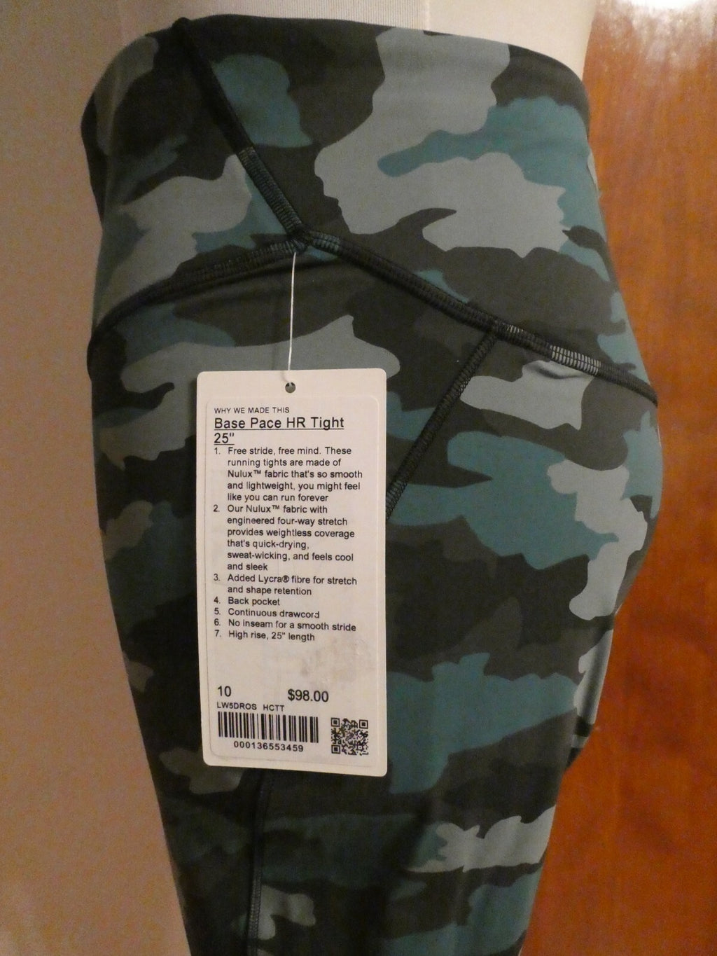 Lululemon Base Pace High-Rise Camouflage Running Pants Tight 25"